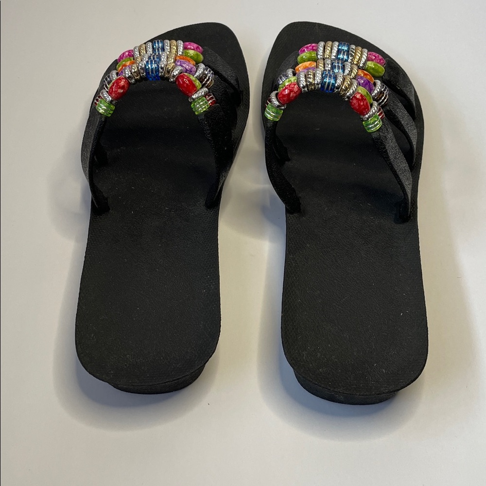 NWOT PALI Hawaii Slide Colorful Beaded Women's Sandals.  Size 9. - Picture 4 of 7